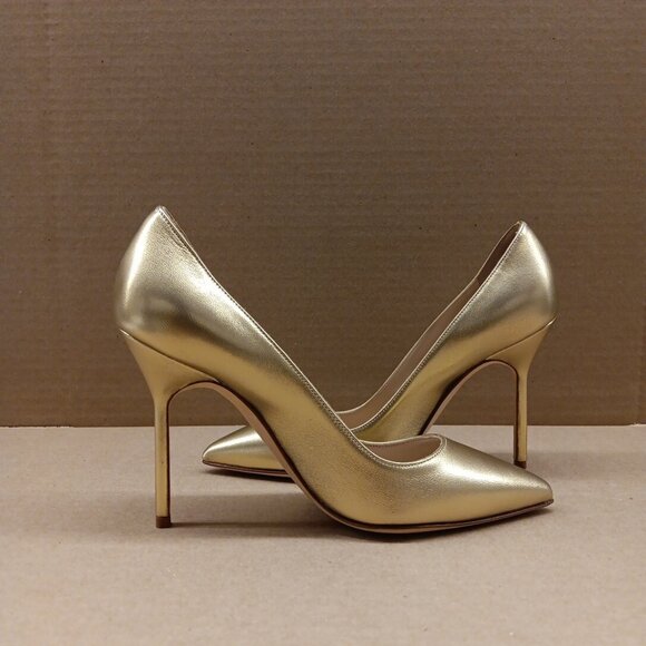 Manolo Blahnik Womens BB 105mm Point Toe High Nappa Leather Heels - Picture 6 of 15